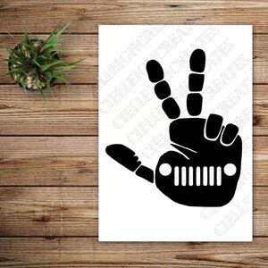 *2 for $20* Jeep peace sign  vinyl decal sticker Handcrafted